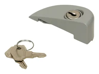 Bloco de bloqueio cinzento RAL7040 com chaves