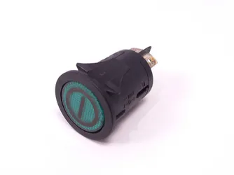 Interruptor redondo verde 250V