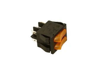 Interruptor doble amarillo 16A 250V