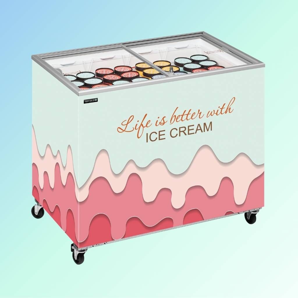 Branding op schepijsvitrines