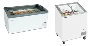 Pultové mrazničky prosklené víko